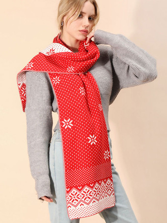 Женский шарф высокого качества с рождественским узором Winter Warm Acc