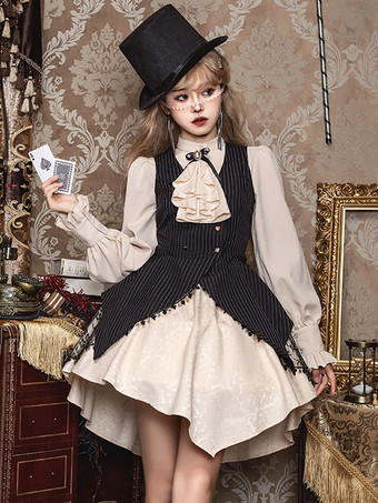 ゴシックロリータドレス レース フリル ブラック ブラック
