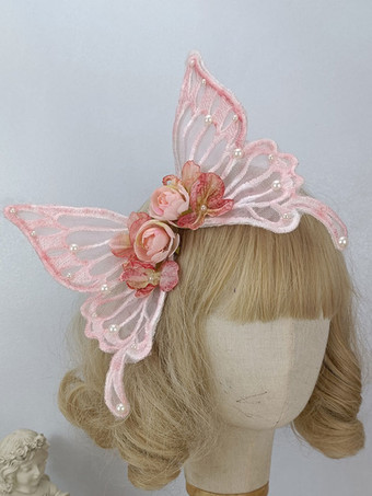 ピンクスウィートロリータ アクセサリー ブラックローズ 帽子 ポリエステル繊維 その他