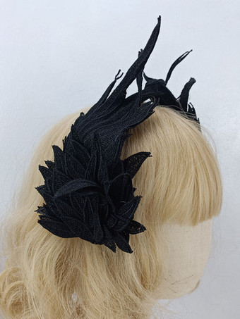 ブラック 甘いロリータ アクセサリー ホワイト ポリエステル ファイバー ヘッドウェア その他