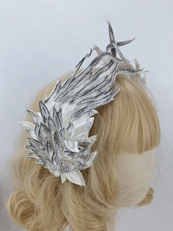 ライトグレー 甘いロリータ アクセサリー ホワイト ポリエステル ファイバー ヘッドウェア その他