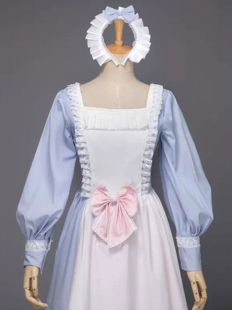 ホワイト レトロコスチューム 女性用 レース レース 弓 マリー・アントワネット コスチューム ポリエステル チュニック 帽子 ドレス ビンテージ 仮面舞踏会 ボールガウン