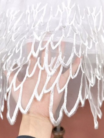 甘いロリータ ペチコート ポリエステル ゴシック ロリータ ペチコート 女性用 ホワイト レース ロリータ アンダースカート