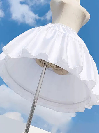 甘いロリータ ペチコート ポリエステル ホワイト ロリータ スカート