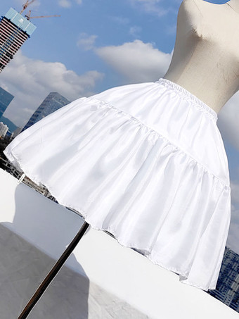 甘いロリータ ペチコート ポリエステル ホワイト ロリータ スカート