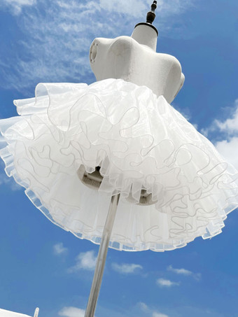 ロリータ パニエ ペチコート 甘い ポリエステル ゴシック ロリータ ペチコート女性 ロリータ スカート 白い