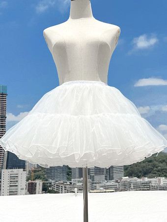 ロリータ パニエ ペチコート 甘い ポリエステル ゴシック ロリータ ペチコート女性 ロリータ スカート 白い