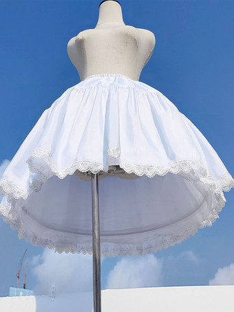Süße Lolita-Petticoats Polyester Gothic-Lolita-Petticoat weißer Spitzen-Lolita-Unterrock für Damen