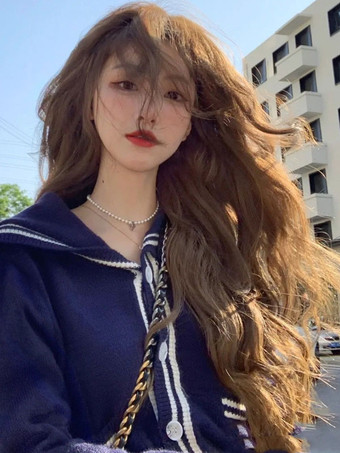 ROCOCO スタイル ロリータウィッグ ライトブラウン ロング耐熱ファイバー ロリータ アクセサリー