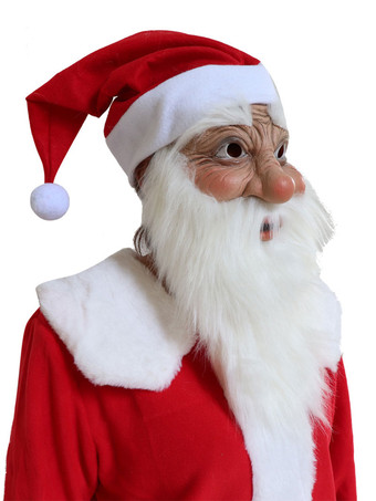 ユニセックス クリスマス マスク レッド フード ポリエステル クリスマス ホリデー コスチューム