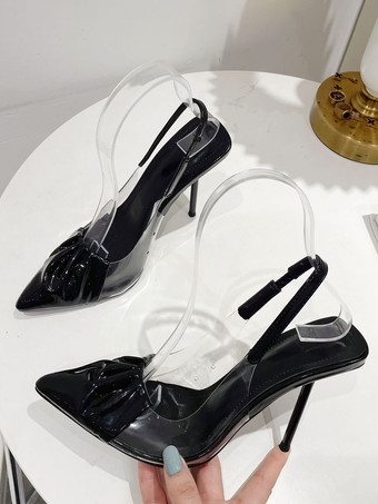 Escarpins À Talons Hauts Noirs Pour Femmes À Bout Pointu Et Talon Aiguille