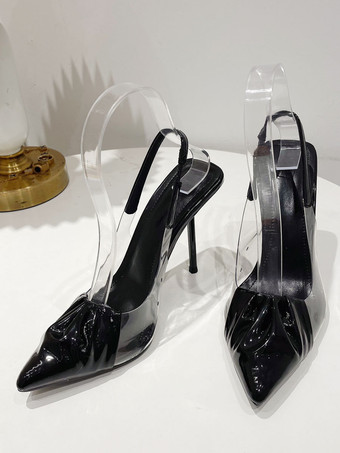 Escarpins À Talons Hauts Noirs Pour Femmes À Bout Pointu Et Talon Aiguille