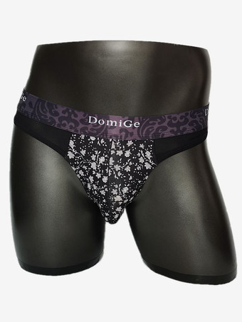 ブラックシルバー男性用ブリーフ バタフライパターン ビーチ