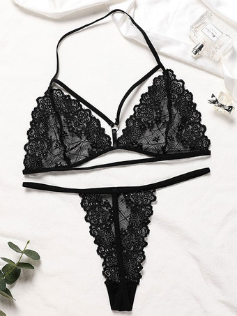 ブラジャー ランジェリー ブラジャー 女性用 ブラック レース ポリエステル セクシーランジェリー