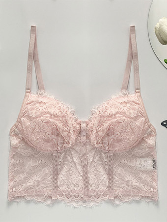 ピンク女性のセクシーな黒のビスチェのためのスパゲッティストラップ恋人コルセットクロップトップス