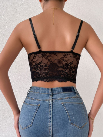 女性のセクシーな黒のビスチェのためのスパゲッティストラップ恋人コルセットクロップトップス