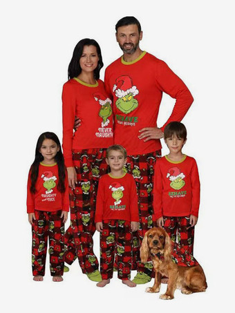 マッチングファミリー クリスマスパジャマ 大人用 赤ちゃん用 ポリエステル コットン パンツ トップスセット
