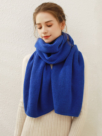 ロイヤルブルー女性のファッションの冬の暖かい Acc のスカーフ