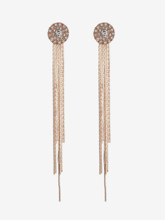 Boucles d'oreilles de mariage unisexe strass percé bijoux de mariée