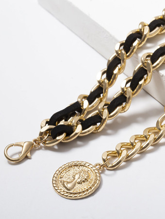 女性のジュエリー ボディ チェーン ゴールド メタル調節可能な 28-32 インチ ウエスト チェーン