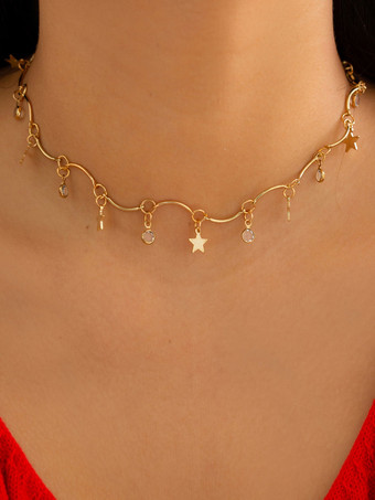 ライトゴールドネックレス ゴールド メタリック メタル チェーン レディース ジュエリー