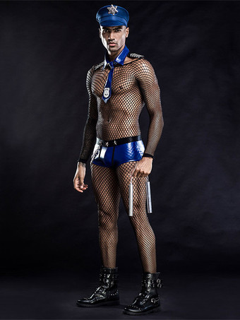 男性用セクシーコスチュームハロウィン大人用ジャンプスーツクラバットハットパンツポリエステルナイトクラブウェアランジェリー