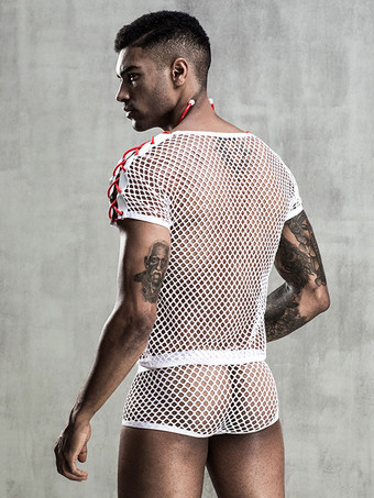 男性セクシーコスチュームハロウィン大人用トップパンツポリエステルナイトクラブウェアランジェリー