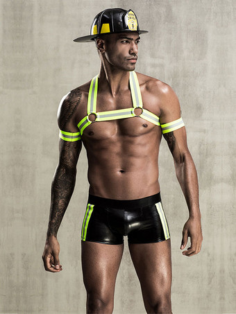 男性用セクシーコスチュームハロウィン大人用タイツかぶとトップアームウェアポリエステルナイトクラブウェアランジェリー