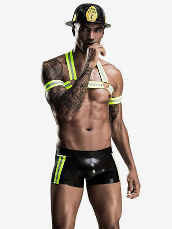 男性用セクシーコスチュームハロウィン大人用タイツかぶとトップアームウェアポリエステルナイトクラブウェアランジェリー