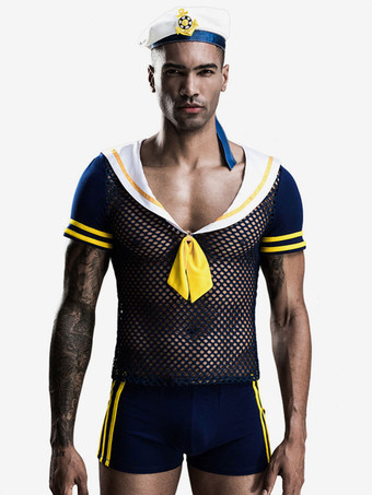 男性用セクシーコスチュームランジェリーハロウィン大人用トップハットタイツポリエステルナイトクラブウェア