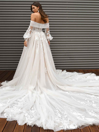 プリンセス ウェディングドレスAライン トレーン付き 恋人ネック ノースリーブ レース ブライダルガウン 自由なカスタマイズ