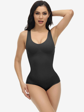 ブラック ランジェリー シェイプウェア カメオ ピンク ノースリーブ U ネック シェイプウェア