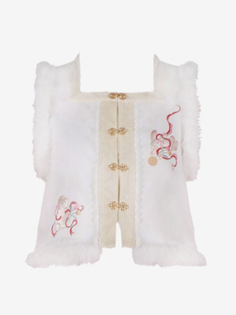 中華風ロリータドレス 刺繍入り 長袖 ポリエステル 中華風 赤 中華風ロリータ