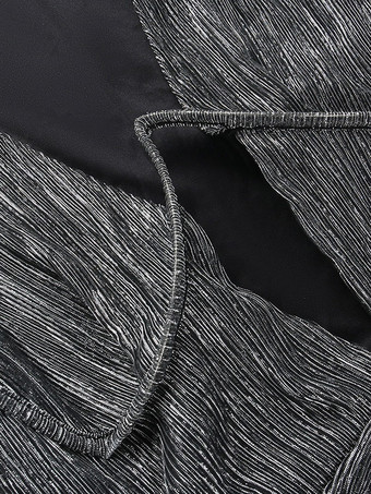 テクスチャードミニドレス プランジ フェイクラップスカート シャーリング 誕生日パーティードレス