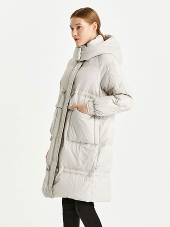 ロング ダウン コート カジュアル 冬 アウター女性用