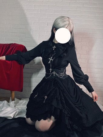 ゴスロリ アクセサリー ブラック チェーン PUレザー その他