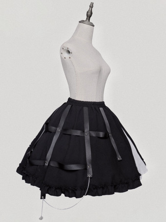 ゴスロリ スカート ブラック チェーン ロリータ スカート