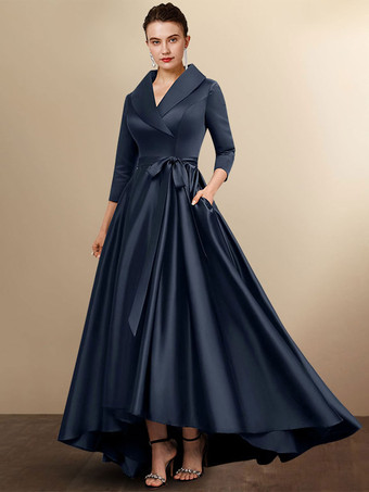 Bridal Mother Dress 2024 3/4 Length Sleeves A-Line Sash Wedding Guest Dresses Free Customization