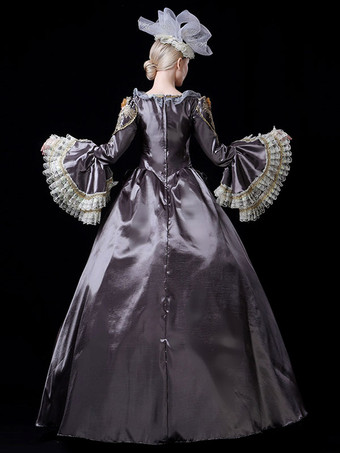 プリンセス 女性用 貴族ドレス 中世 ドレス セージグリーン ポリエステル マルディグラ ドレス バロック風 中世 ドレス・貴族ドレス ヨーロッパ 宮廷風 レトロ