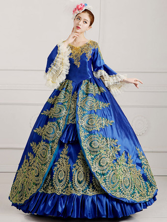 ブルー 中世 ドレス 女性用 プリンセス 貴族ドレス グリーン 五分袖 ロイヤル マルディグラ レトロ ヨーロッパ 宮廷風 中世 ドレス・貴族ドレス バーガンディ
