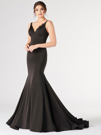 ブラックゴシックブラックのウェディングドレスマーメイドノースリーブ背中の開いたジッパーレーストレインブライダルガウン無料カスタマイズ