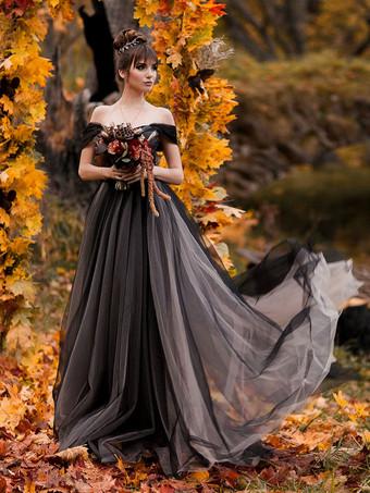 Orange and Black Wedding Dresses