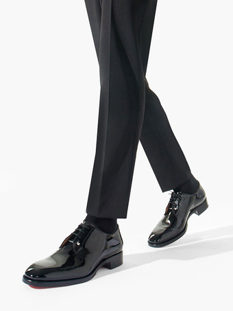 メンズ パテントレザー レースアップ ドレス ダービー プロム パーティー ウェディング シューズ