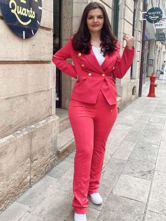 ホワイトレディースパンツ　2025　ハイウエスト　ストレートレッグロングパンツ