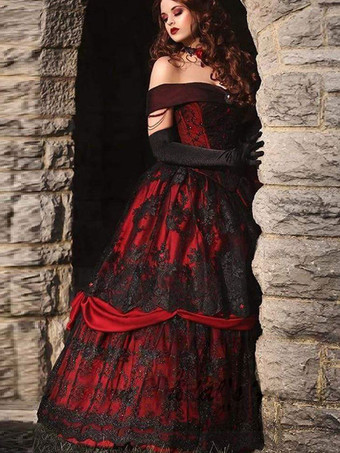 Vestidos de novia góticos negros A-Line Sin mangas Encaje Hasta el suelo Vestido de novia Personalización gratuita