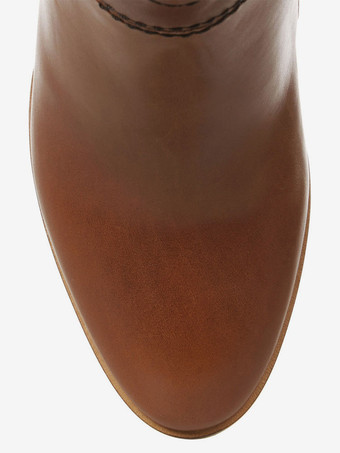 サイハイブーツ ラウンドトゥ チャンキーヒール サイズ US4-12.5 オーバーザニーブーツ