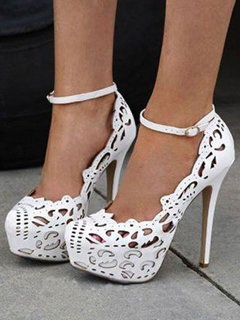 パンプス 厚底 プラットフォーム ブラック ピンヒール アーモンドトゥ PU シューズ 15cm 無地 レイブ・クラブ パーティー キャバ イベント フォーマル アンクルストラップ レディース靴 セクシーハイヒール