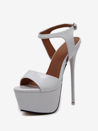 レッドセクシーなシューズスティレットヒール　2025　ピートゥ　プラットフォームサンダルレディース