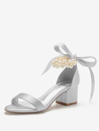 Chaussure mariée talon carré hot sale