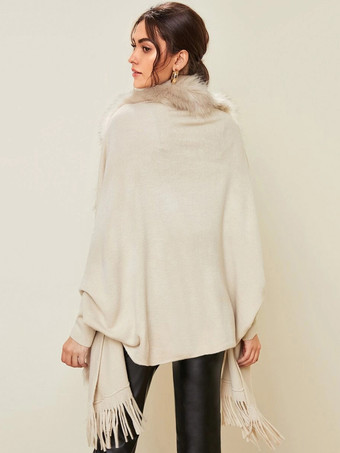 セーター ライトアプリコット ポリエステル 長袖 カーディガン ワインレッド